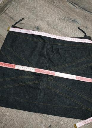Джинсовая юбка сбоку на потайной молнии2 фото