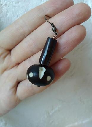 Серьги, имитация под дерево 5