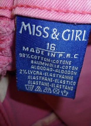 Брендові джинси miss&amp;girl добре тягнуться вузькі колір фуксія джегінси8 фото