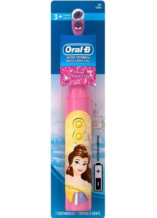 Oral в зубна щітка дитяча електрична на батарейках принцеса белль