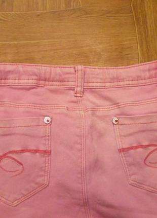 Брендові джинси miss&amp;girl добре тягнуться вузькі колір фуксія джегінси4 фото