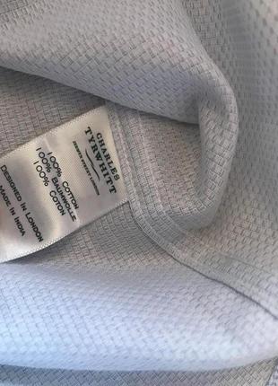 Модная, приталеная рубашка, британского бренда charles tyrwhitt extra slim fit. s ворот 388 фото