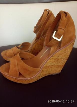 Італійські натуральні замшеві босоніжки