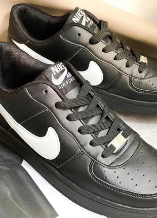 Кросівки чоловічі nike air force black white badge