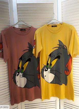 Туника с принтом tom and jerry
