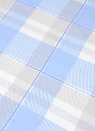 Фланелевий шарфик "блакитно-сіра клітинка"5 фото