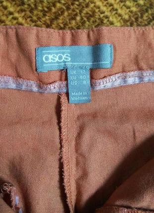 Широкие штаны палаццо льняные из льна лён asos ☕ наш 44-46рр6 фото