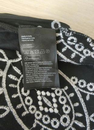 Шикарный сарафан платье а-силуэт свободный крой вышивка ришелье на плечи бренд h&m,р 106 фото