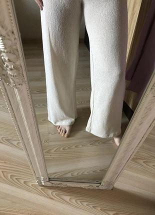 Нові гарні в'язані світлі прямі штани на резинці кроше 50-54 р від zara1 фото