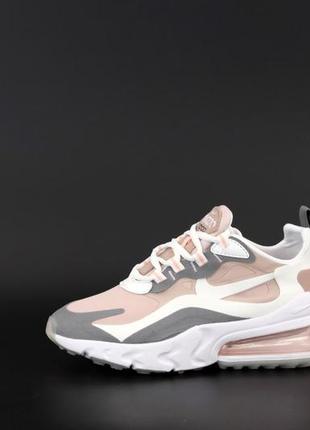 Женские кроссовки nike air max 270 react white pink 38