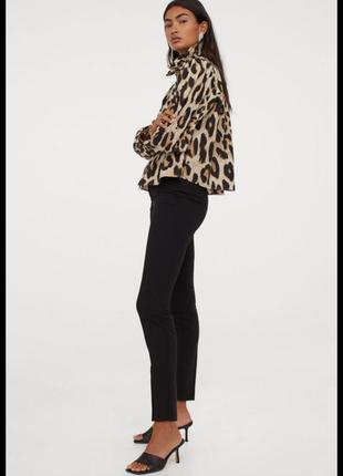 Натуральна блуза сорочка вільного крою в леопардовий тваринний принт1 фото