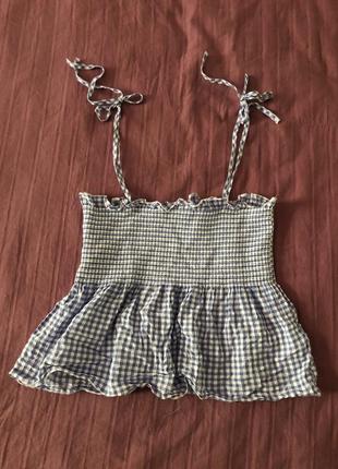 Топ резинка в клітинку віші h&m studio xs s m