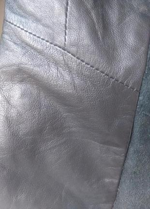 Сіра куртка жіноча шкіряна косуха бренду oasis4 фото