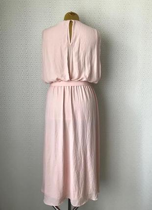 Нежное романтичное платье нюдового цвета от h&m, размер l3 фото