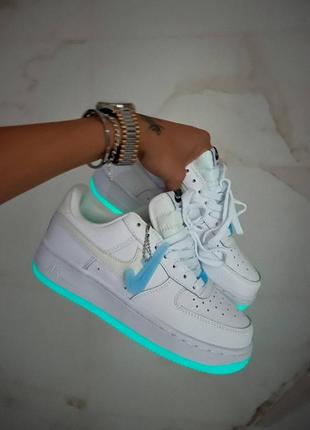 Кросівки шкіряні  nike air force, кеди білі