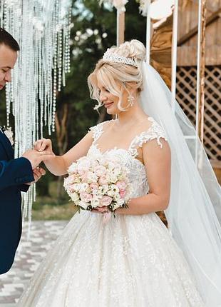 Шикарное свадебное платье, весільна сукня кристал crystal3 фото