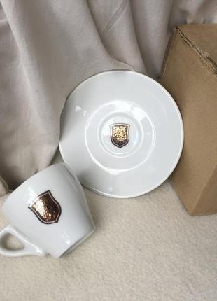 Набор кофейная чашка эспрессо и блюдце керамика украина6 фото