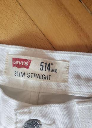 Штаны джинсы levis 514 501 белые3 фото