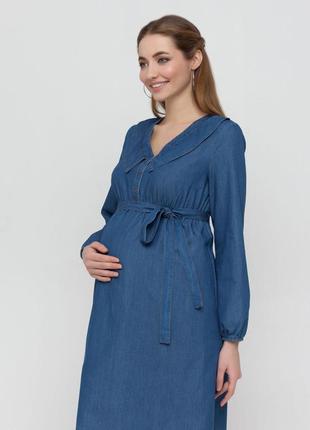 👑vip👑 сукня для вагітних і годуючих матусь джинсова сукня платье джинсовое2 фото