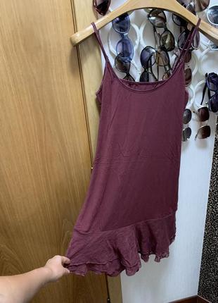 Хлопковая ночнушка бордовая ночнушка пижама-платье3 фото