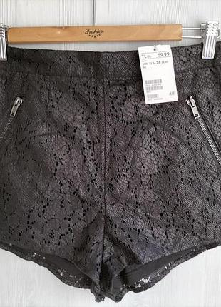 Нові шорти з високою талією h&m, розмір s .оригінал з офіційного сайту