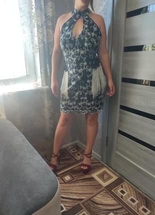 Платье с бисера