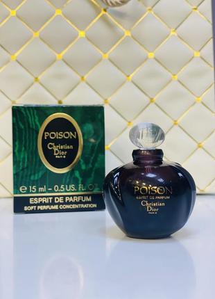 Раритет вінтаж оригінал dior - poison esprit de parfum/залишок 10 мл з 15 мл.4 фото