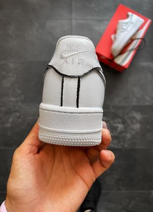 Кросівки nike air force 1 low white custom reflective7 фото