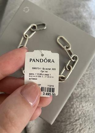 Срібний браслет pandora 14 см3 фото