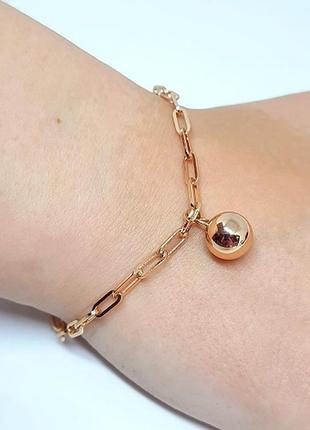 Позолоченный браслетик, браслет, позолота, 18-21 см