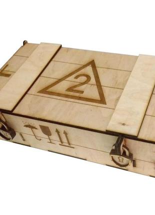 Подарунковий валізу з дерева purewooddecor для заповнення 35х20х10 см1 фото