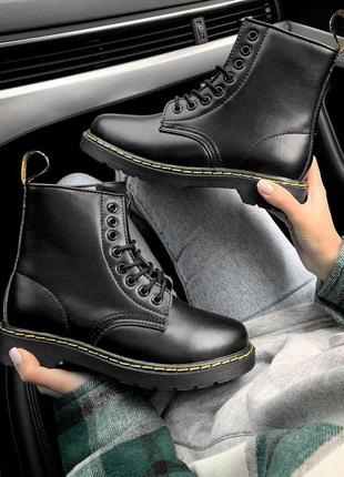 Ботінки жіночі зимові dr. martens Hiking yellow / жіночі зимові черевики на хутрі мартінс