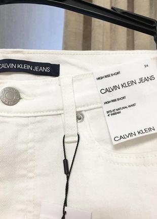 Джинсові шорти calvin klein jeans білі нові оригінал з бірками5 фото