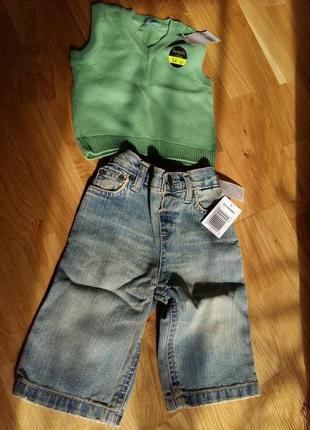 Детские фирменные джинсы на 3-6 мес4 фото