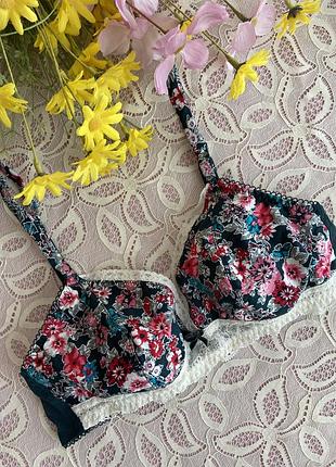 М‘який, хлопковий ліф у квіти marks&spenser 70в🥰