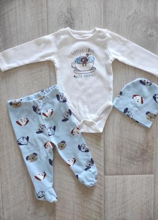 Костюм трійка waikiki боді штани шапочка