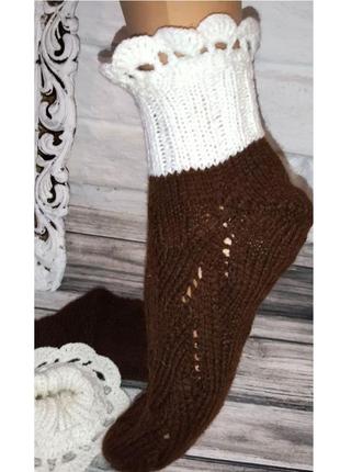 Теплі жіночі шкарпетки - ажурні шкарпетки - 37-42 розмір - кашемірові шкарпетки