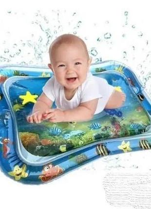 Надувной игровой развивающий детский коврик air pro / коврик водный