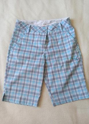 Літні шорти пума puma бірюзовий в клітку