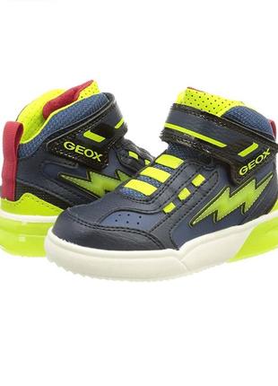 Детские ботинки geox grayjay 28,32 с мигалками дитячі черевички