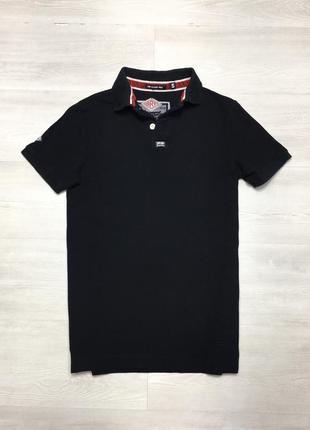 Крутая черная брендовая мужская футболка поло фірмова чоловіча сорочка теніска superdry оригінал