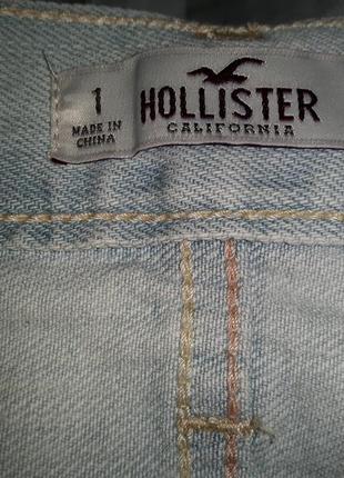 Світлі джинси з рваними колінами від hollister! p.-254 фото