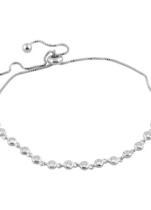 Срібний браслет з фіанітами undefined (безрозмірний) 2097662-adjustable