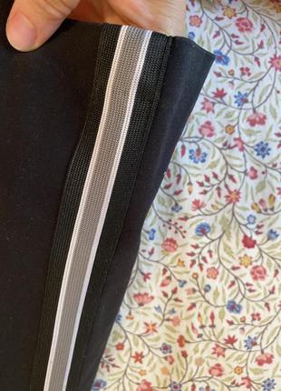 Брюки штаны штани укорочённые с лампасами классика кэжуал6 фото