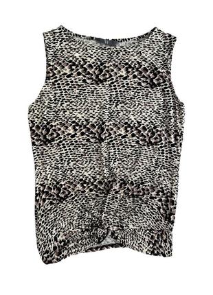 Топ у леопардовий принт натуральна тканина