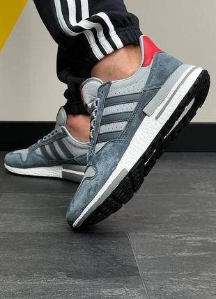 Кроссовки мужские адидас adidas zx500 rm grey red4 фото