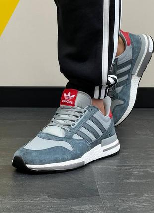 Кросівки чоловічі adidas адідас zx500 rm grey red