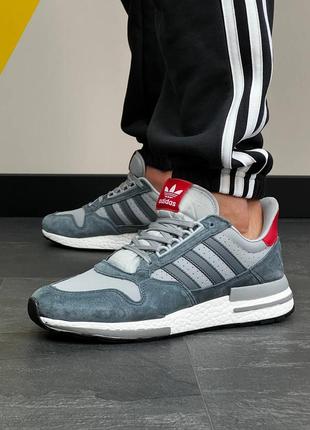 Кроссовки мужские адидас adidas zx500 rm grey red2 фото