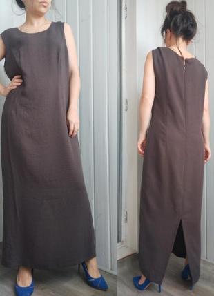 Платье в пол прямого кроя полушерстяное basler, 42(l)2 фото