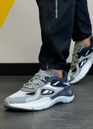 Кросівки чоловічі рібок reebok zig kinetika ll concept 1 white grey